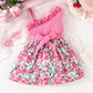 Dress For Kids 1 - 6 Years old Birthday Summer Ruffles Floral Off Shoulder Sleeveless Kids Princess Dresses Ootd For Baby Girl
