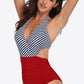 Tie Back Halter Neck One-Piece Swimsuit