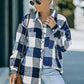 Plaid Brushed Button-Up Shacket