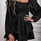 Long Balloon Sleeve Layered Romper