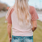 Two-Tone Raglan Sleeve V-Neck Tee