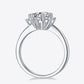 1 Carat Moissanite 925 Sterling Silver Cluster Ring