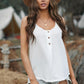 Button Textured Cotton Tank Top