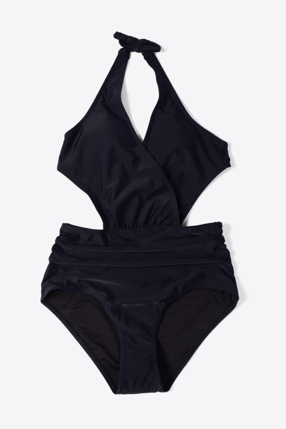 Tie Back Halter Neck One-Piece Swimsuit
