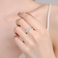 Moissanite Rhodium-Plated Ring