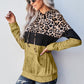 Leopard Color Block Hoodie