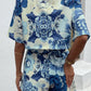 Printed Half Sleeve Top and Shorts Lounge Set