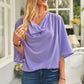 Short Sleeve Draped Blouse