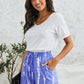 Tie-Dye Drawstring Waist Shorts with Pockets
