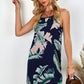 Peony Print Sleeveless Dress