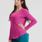 Round Neck Long Sleeve Sports Top