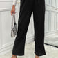 Button Fly Wide Leg Pants