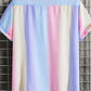 Tie-Dye Button-Up Short Sleeve Shirt