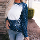 Contrast Splash Drop Shoulder Sweatshirt