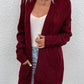 Cable-Knit Open Front Longline Cardigan