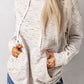 Printed Drawstring Detail Hoodie with Kangaroo Pocket