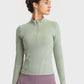 Half Zip Thumbhole Sleeve Sports Top