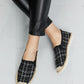 Forever Link Plaid Round Toe Slip-On Flats