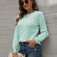 Eyelet Puff Sleeve Sweater