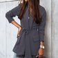 Belted Shawl Collar Blazer