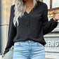 Swiss Dot Lace Trim Blouse
