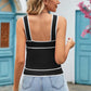 Contrast Square Neck Knit Tank