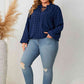 Plus Size Tie Neck Balloon Sleeve Blouse