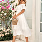 Off-Shoulder Tied Cutout Dress