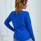 Eyelet Round Neck Long Sleeve Top