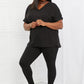 Zenana Self Love Full Size Brushed DTY Microfiber Lounge Set in Black