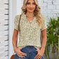 Floral Notched Neck Blouse