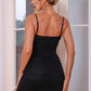 Bead Detail Ruched Mini Cami Dress