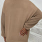 Cable-Knit Ribbed Trim Tunic Sweater