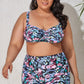 Plus Size Drawstring Detail Two-Piece Swimsuit
