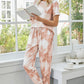 Tie-Dye Round Neck Short Sleeve Top and Pants Lounge Set