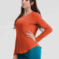 Round Neck Long Sleeve Sports Top