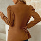 Puff Sleeve Shawl Collar Blazer