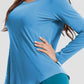Round Neck Long Sleeve Sports Top