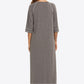 Zip Up Slit Night Dress with Pockets