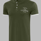 Graphic Band Collar Short Sleeve Tee
