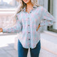 Plaid Button-Up Dropped Shoulder Shirt