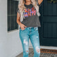 LIVE HAPPY Floral Graphic Tee