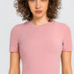 Round Neck Short Sleeve Yoga Tee