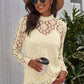 Mock Neck Long Sleeve Lace Top