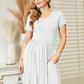 Ninexis Full Size Short Sleeve Dress with Pockets