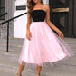Two-Tone Spaghetti Strap Mesh Dress