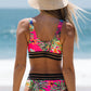 Tropical Print Bikini Set