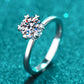 Pleasant Surprise 925 Sterling Silver 1 Carat Moissanite Ring