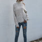 One Shoulder Distressed Sweater