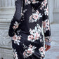 Floral Drawstring Detail Hoodie Dress